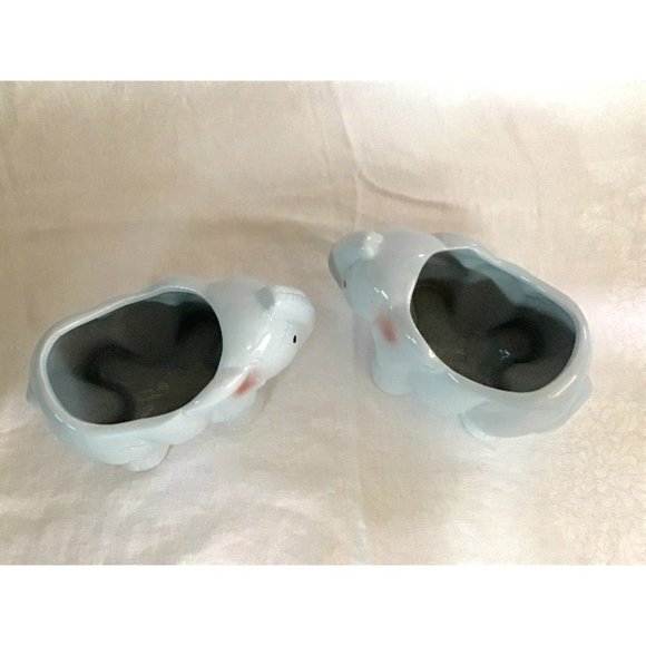 Pair of Ceramic Baby Elephant Planters - Picture 5 of 12